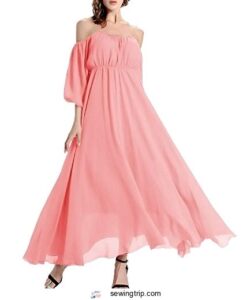10 Transparent Fabric Types: Names, Uses & Sewing Tips 1 Afibi Women's Off-Shoulder Long Chiffon B06Y2FR1CX