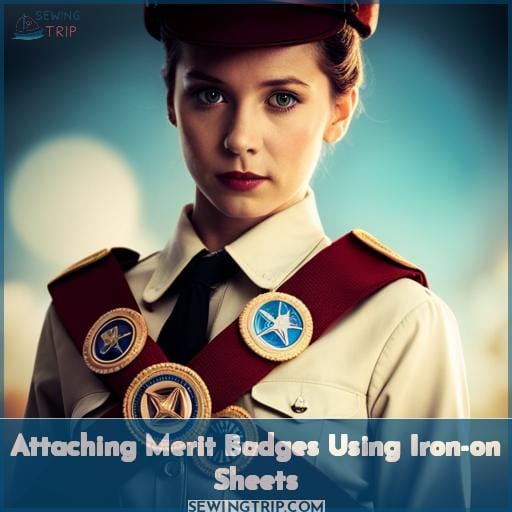 Attaching Merit Badges Using Iron-on Sheets