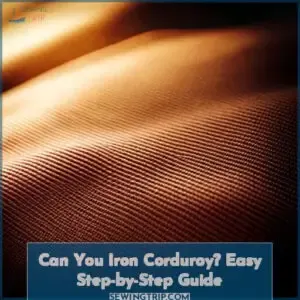 can you iron corduroy