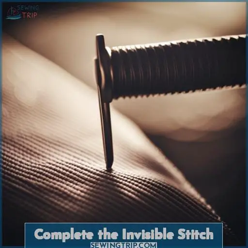 Complete the Invisible Stitch
