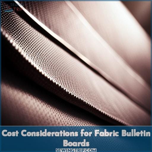 Cost Considerations for Fabric Bulletin Boards