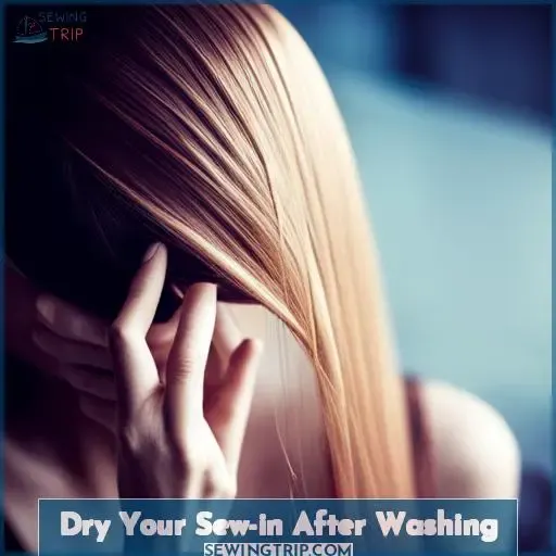 Dry Your Sew-in After Washing