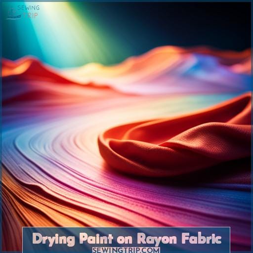 Drying Paint on Rayon Fabric