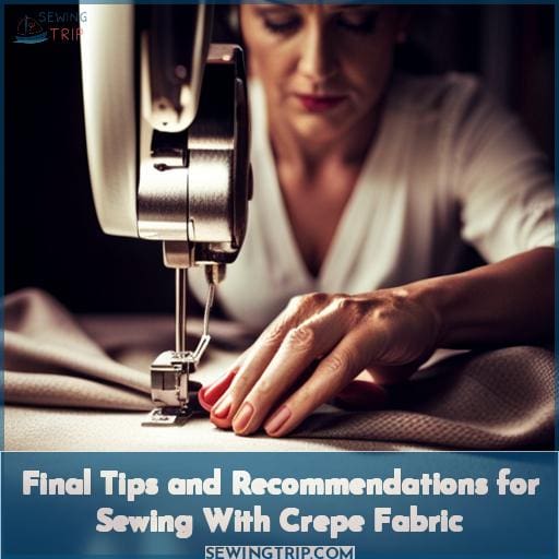 Final Tips and Recommendations for Sewing With Crepe Fabric