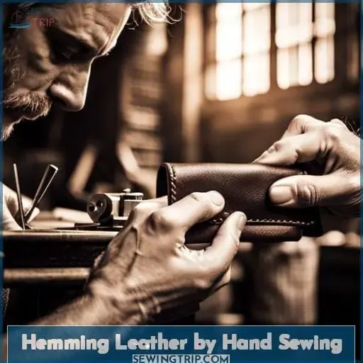 Hemming Leather by Hand Sewing