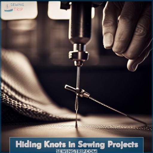 Hiding Knots in Sewing Projects