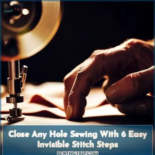 how to close a hole sewing