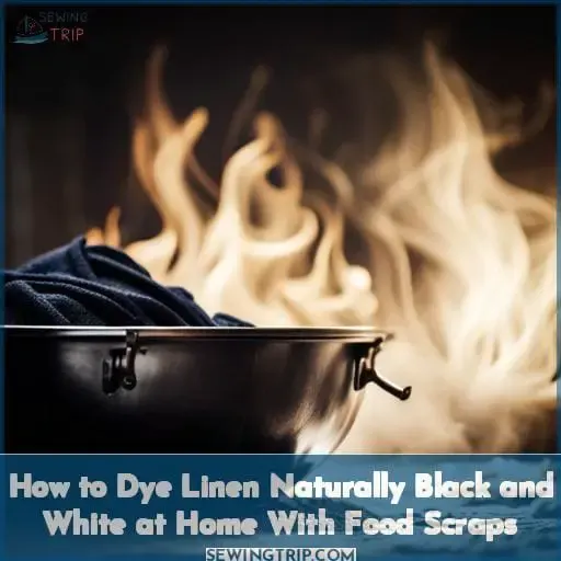 how to dye linen black white naturally