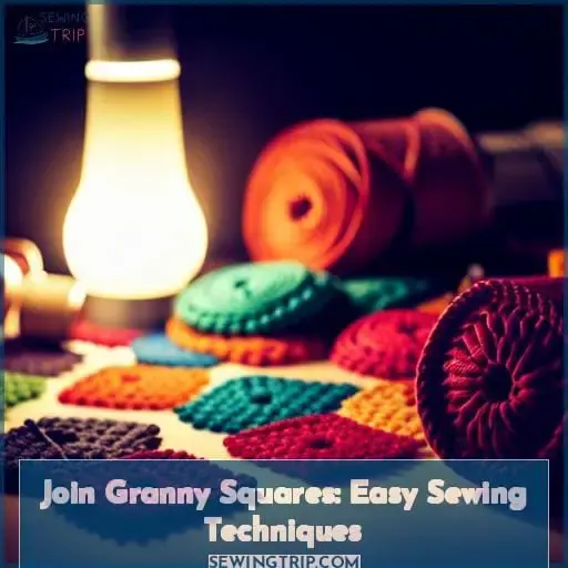 how to join granny squares by sewing