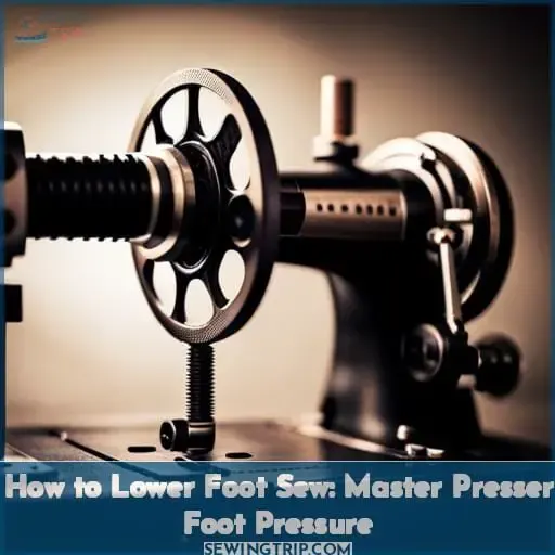 how to lower the foot sew