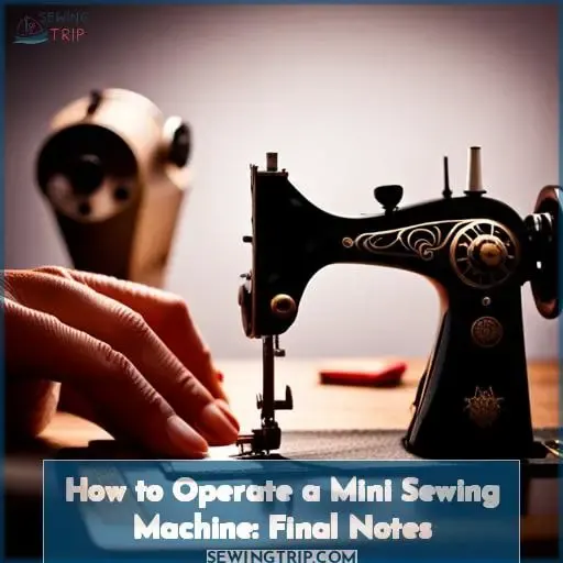 How to Operate a Mini Sewing Machine: Final Notes
