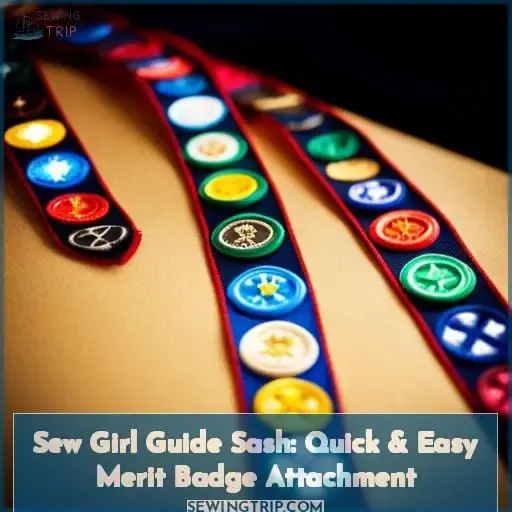 how to sew girl guide sash