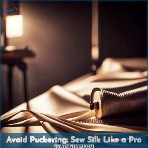 how to sew silk without puckering