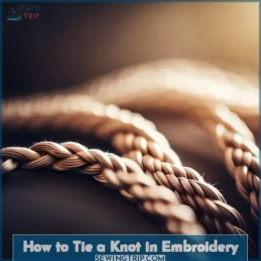 How to Tie a Knot in Embroidery