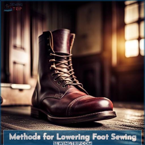 Methods for Lowering Foot Sewing