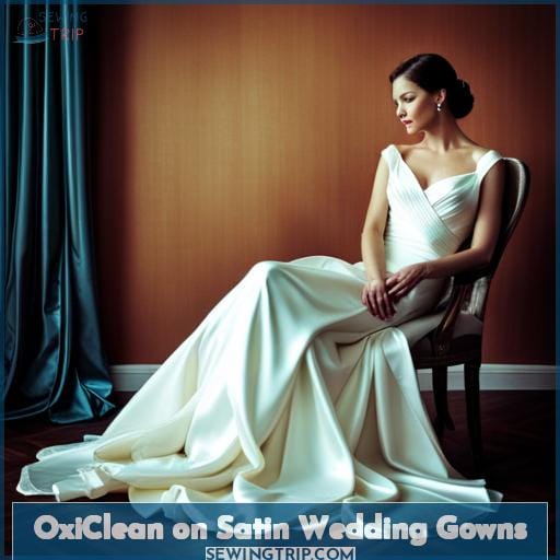 OxiClean on Satin Wedding Gowns