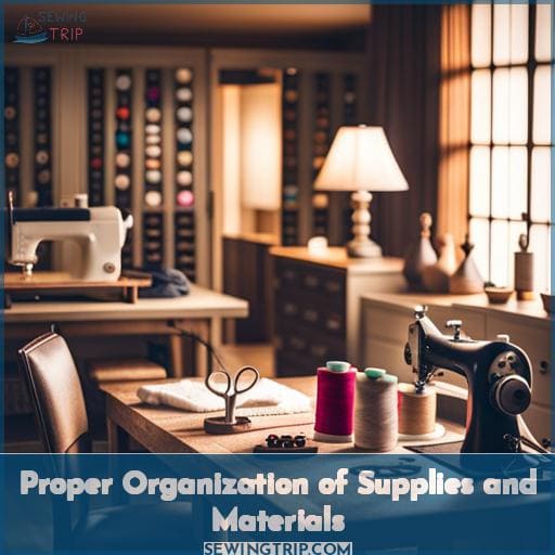 Proper Organization of Supplies and Materials