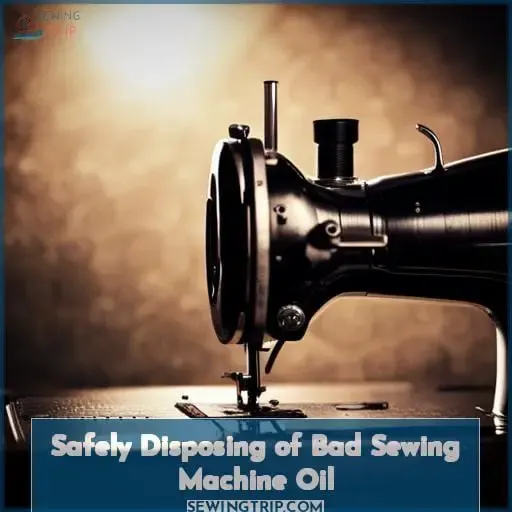 Safely Disposing of Bad Sewing Machine Oil