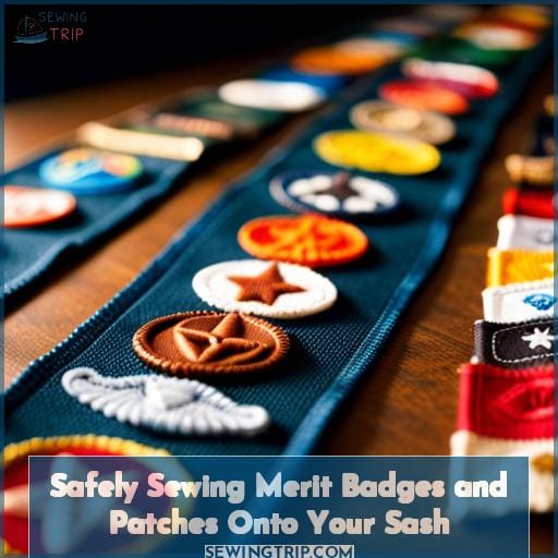 Safely Sewing Merit Badges and Patches Onto Your Sash
