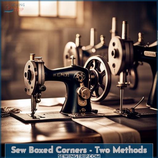 Sew Boxed Corners - Two Methods