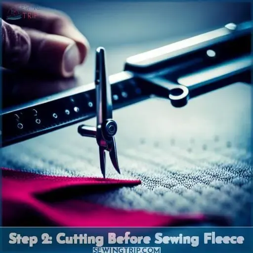 Step 2: Cutting Before Sewing Fleece