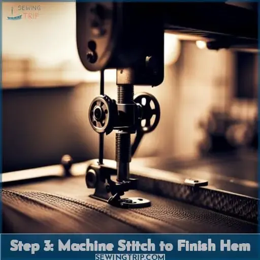 Step 3: Machine Stitch to Finish Hem