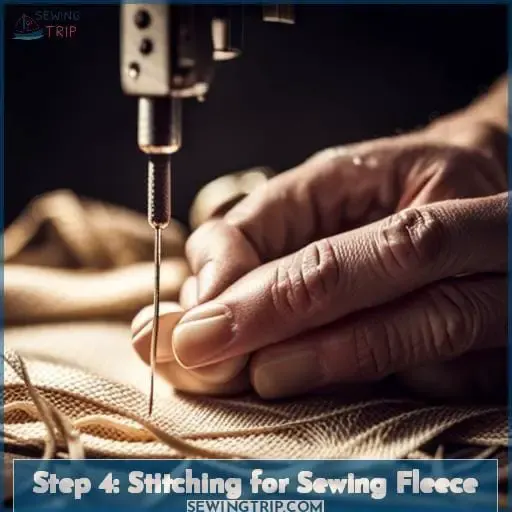 Step 4: Stitching for Sewing Fleece