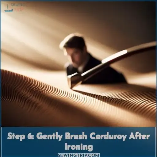 Step 6: Gently Brush Corduroy After Ironing