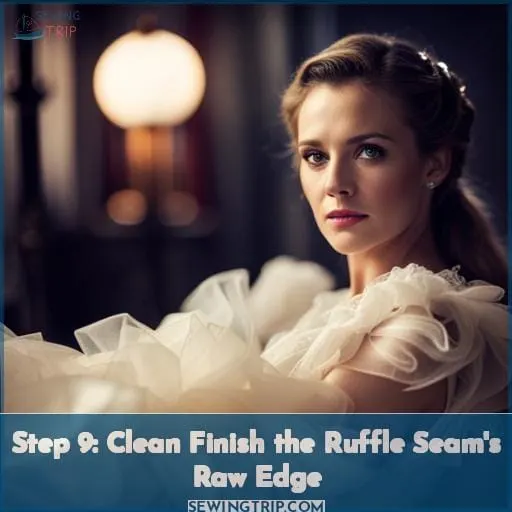 Step 9: Clean Finish the Ruffle Seam