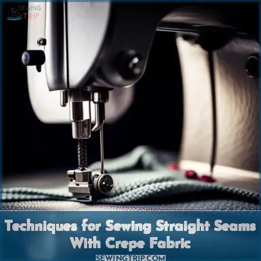 Techniques for Sewing Straight Seams With Crepe Fabric