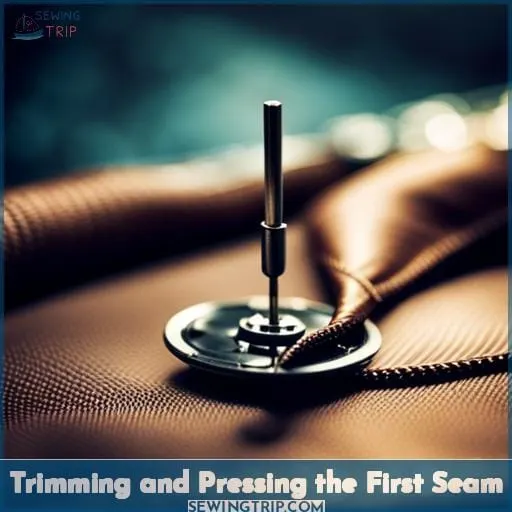 Trimming and Pressing the First Seam