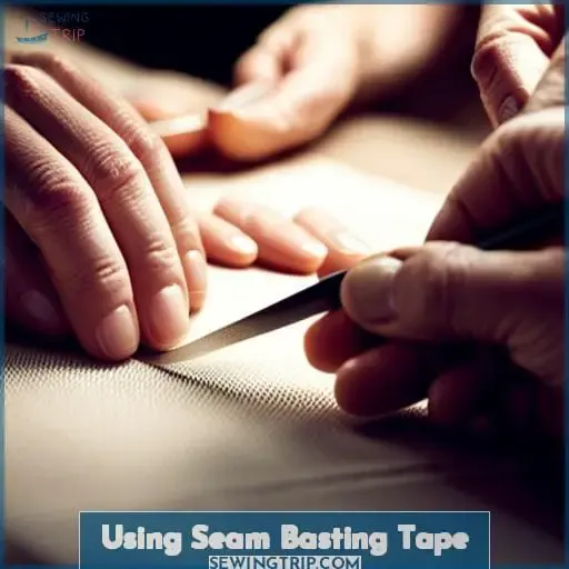 Using Seam Basting Tape