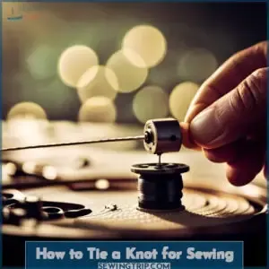 what knot to tie when sewing
