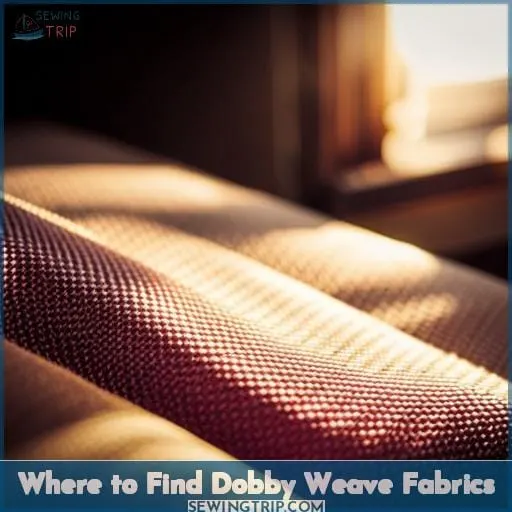 Where to Find Dobby Weave Fabrics