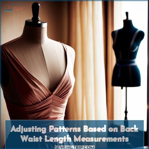 Adjusting Patterns Based on Back Waist Length Measurements