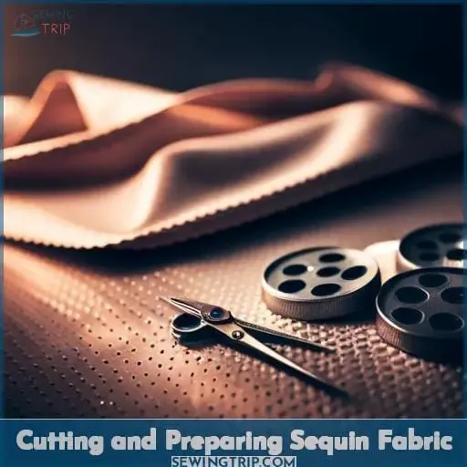 Cutting and Preparing Sequin Fabric