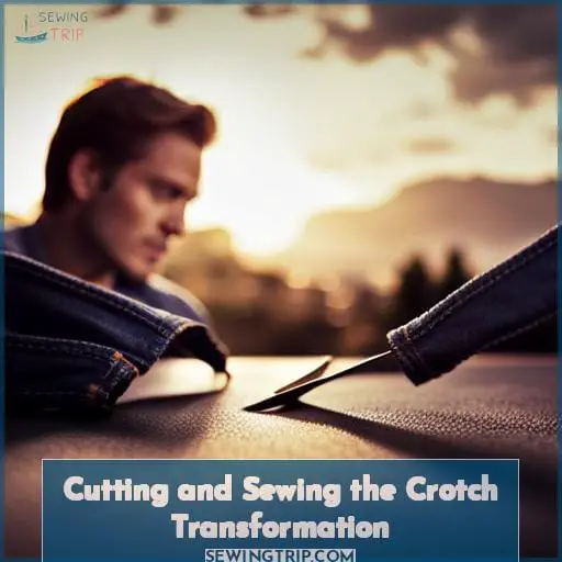 Cutting and Sewing the Crotch Transformation