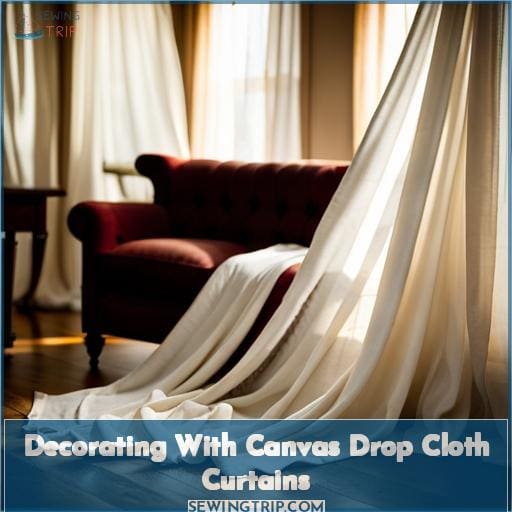 Decorating With Canvas Drop Cloth Curtains