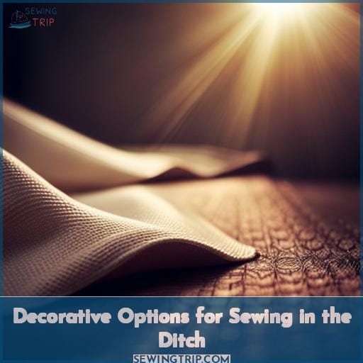 Decorative Options for Sewing in the Ditch