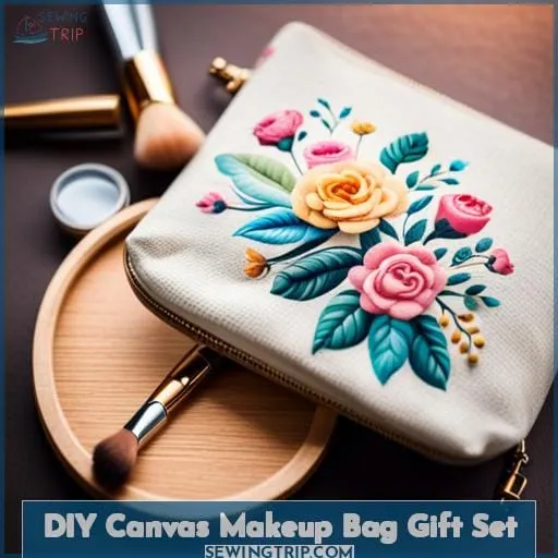 DIY Canvas Makeup Bag Gift Set