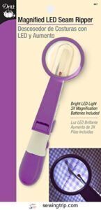 Sewing Aids for Poor Eyesight: 7 Best Tools & Tips for Crafters 4 Dritz Magnified LED Seam Ripper, B07FMGT6DG