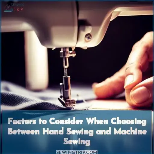 Factors to Consider When Choosing Between Hand Sewing and Machine Sewing