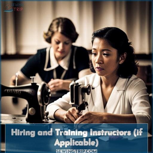 Hiring and Training Instructors (if Applicable)