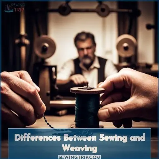 how do sewing and weaving difference