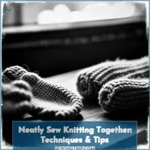 how to neatly sew knitting together