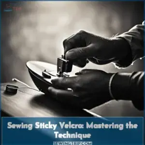 how to sew through sticky velcro