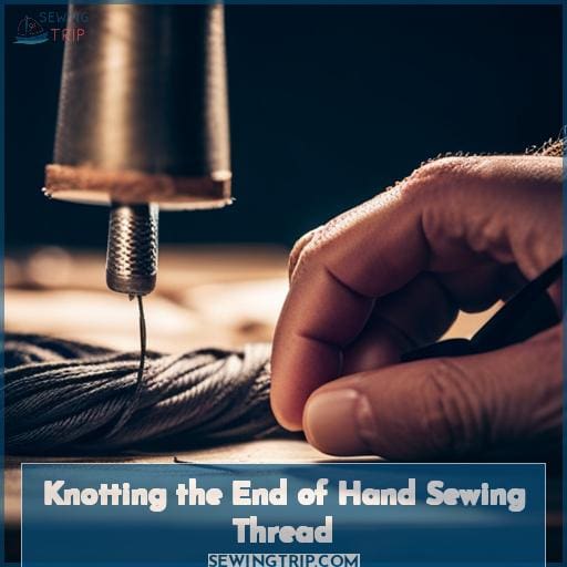 Knotting the End of Hand Sewing Thread