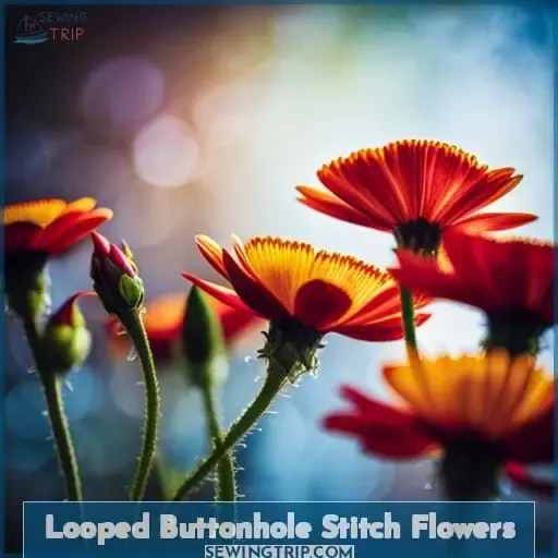 Looped Buttonhole Stitch Flowers