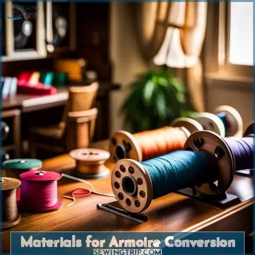 Materials for Armoire Conversion