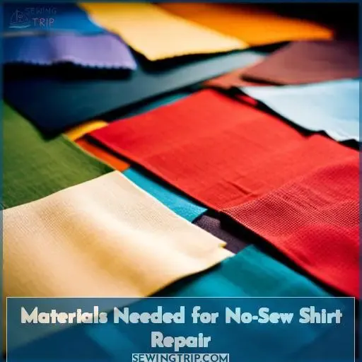 Materials Needed for No-Sew Shirt Repair